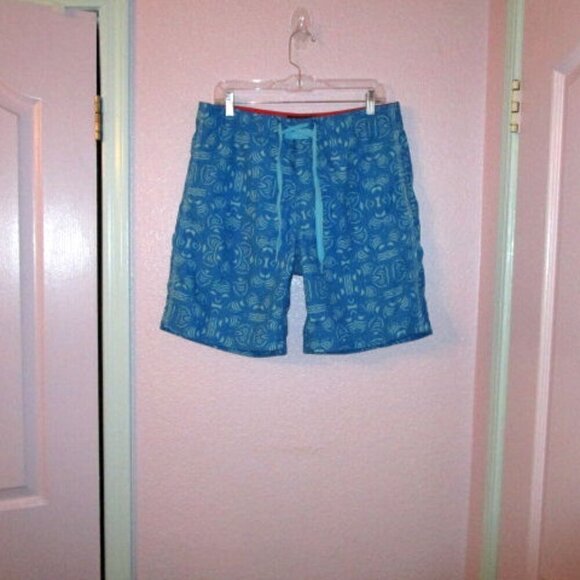 New REYN SPOONER Board Size 36 SHORTS Swim Trunks POCKETS Drawstring FLY Fish - Picture 1 of 12